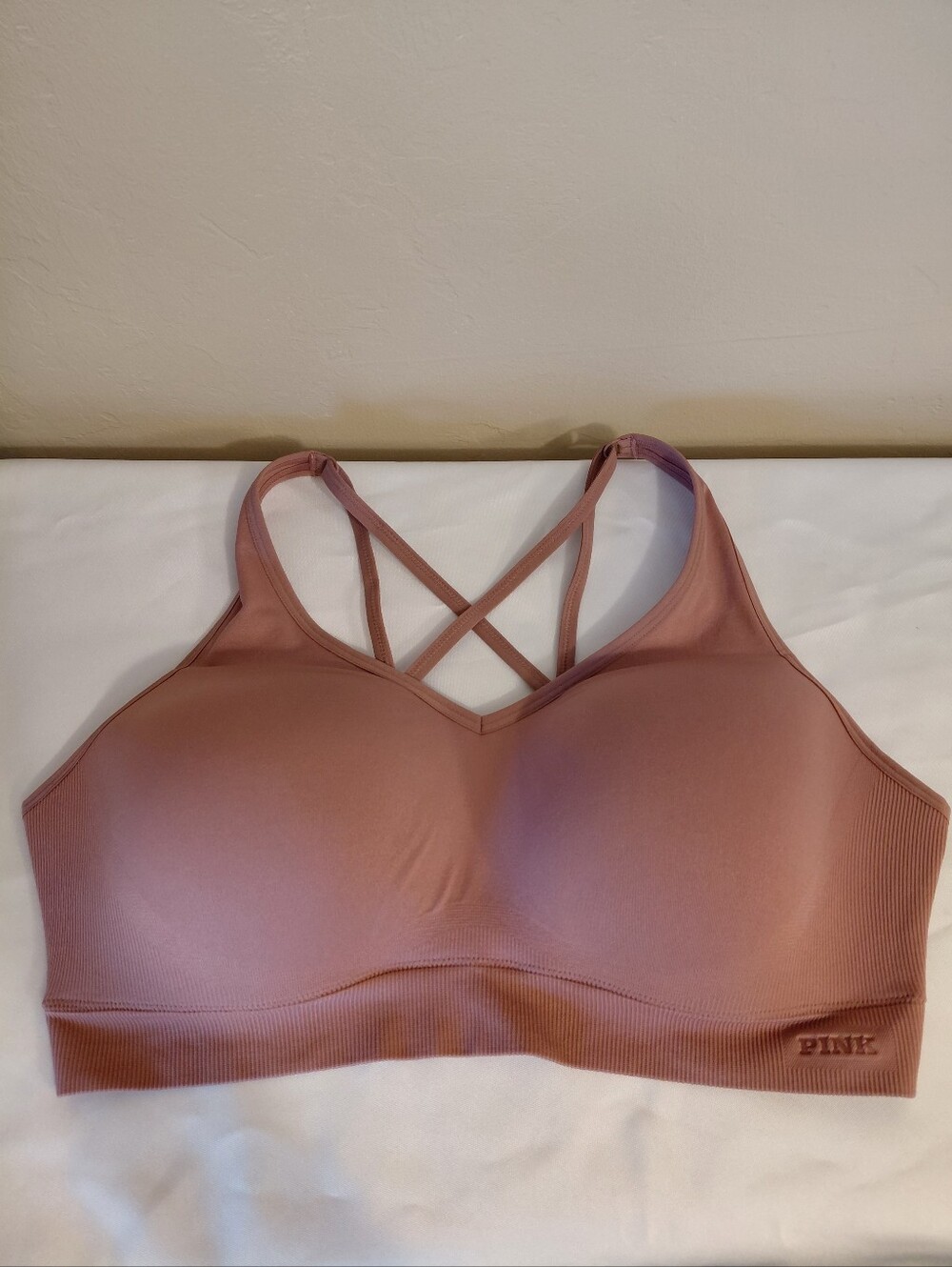 Victoria's Secret Pink Sports Bra XXL Dusty Rose NWT